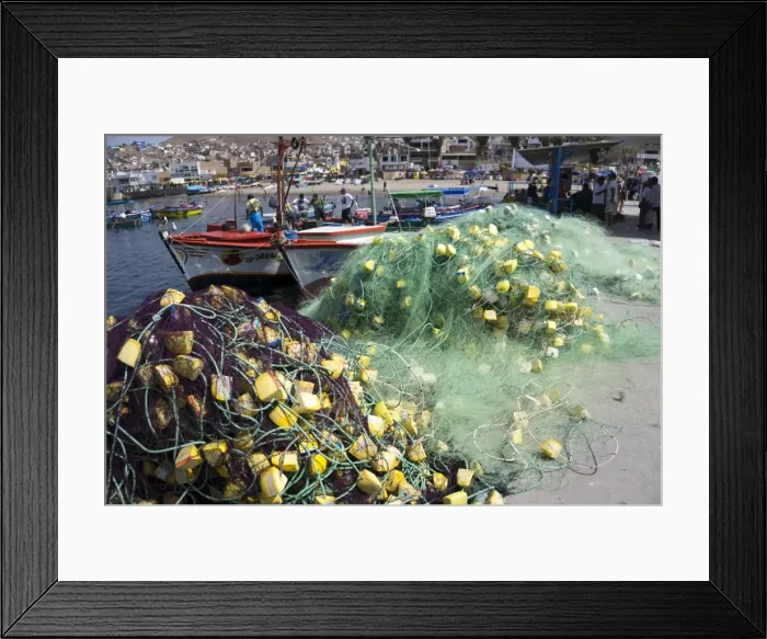 Framed Print : Fishing village, Pukusana (Pucusana), Peru, South America Framed Print : Fishing village, Pukusana (Pucusana), Peru, South America