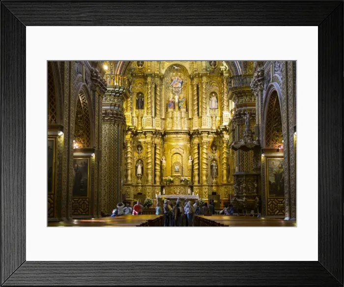 Framed Print : Interior of Iglesia de la Compania de Jesus, UNESCO World Heritage Site, Quito, Ecuador Framed Print : Interior of Iglesia de la Compania de Jesus, UNESCO World Heritage Site, Quito, Ecuador
