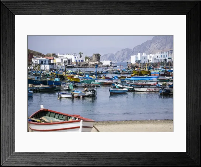 Framed Print : Pukusana (Pucusana) fishing village, Peru, South America Framed Print : Pukusana (Pucusana) fishing village, Peru, South America
