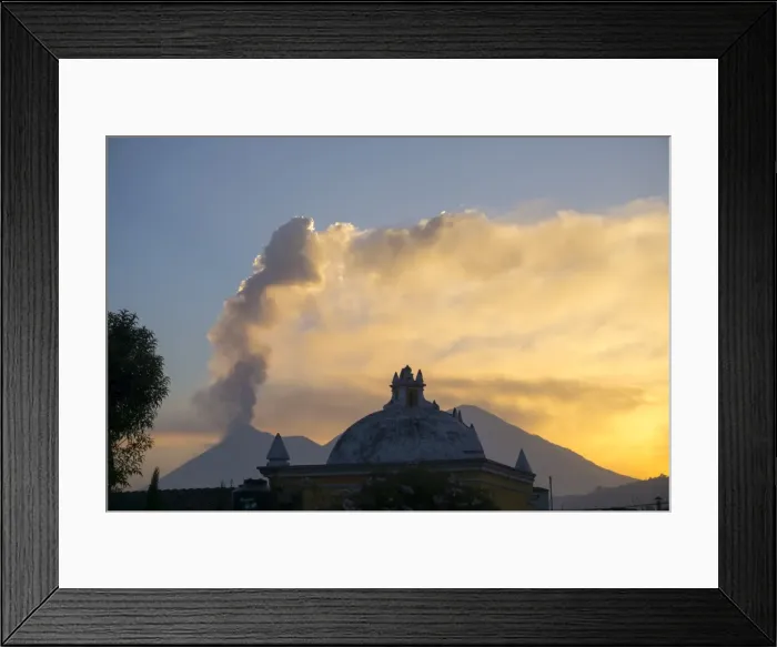 Framed Print : Vulcano Fuego from Antigua, UNESCO World Heritage Site, Guatemala, Central America Framed Print : Vulcano Fuego from Antigua, UNESCO World Heritage Site, Guatemala, Central America