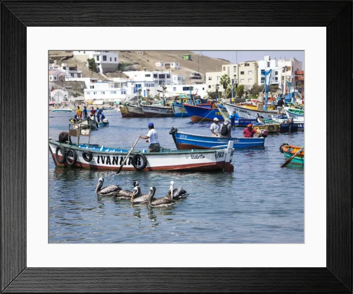Framed Print : Pukusana (Pucusana) fishing village, Peru, South America Framed Print : Pukusana (Pucusana) fishing village, Peru, South America