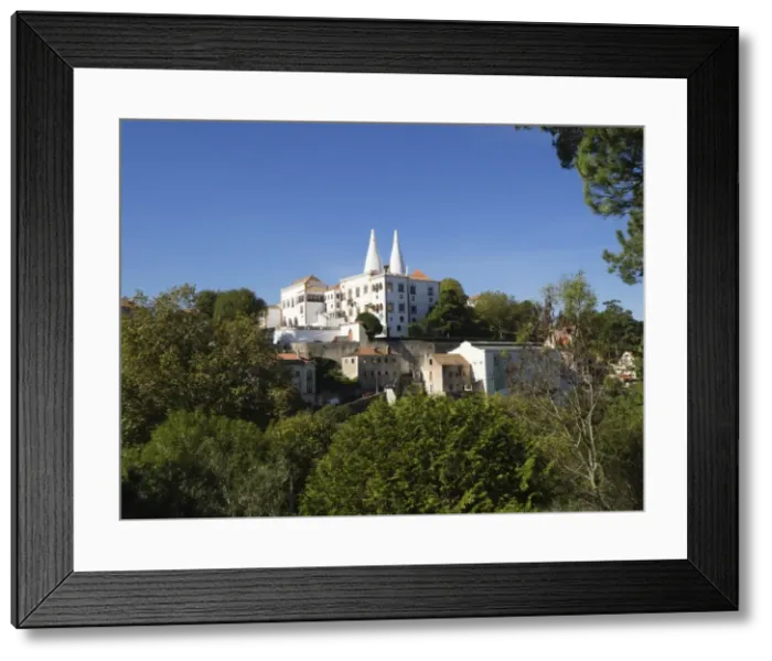 Framed Print : View of the National Palace with its conical towers, Sintra, near Lisbon, Portugal Framed Print : View of the National Palace with its conical towers, Sintra, near Lisbon, Portugal