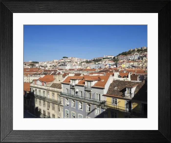 Framed Print : Sao Jorge Castle and city view, Lisbon, Portugal, Europe Framed Print : Sao Jorge Castle and city view, Lisbon, Portugal, Europe