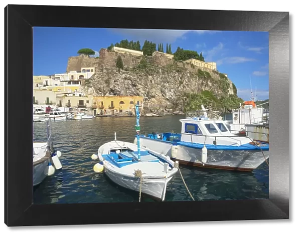 Marina Corta harbor, Lipari Island, Aeolian Islands, UNESCO World Heritage Site, Sicily