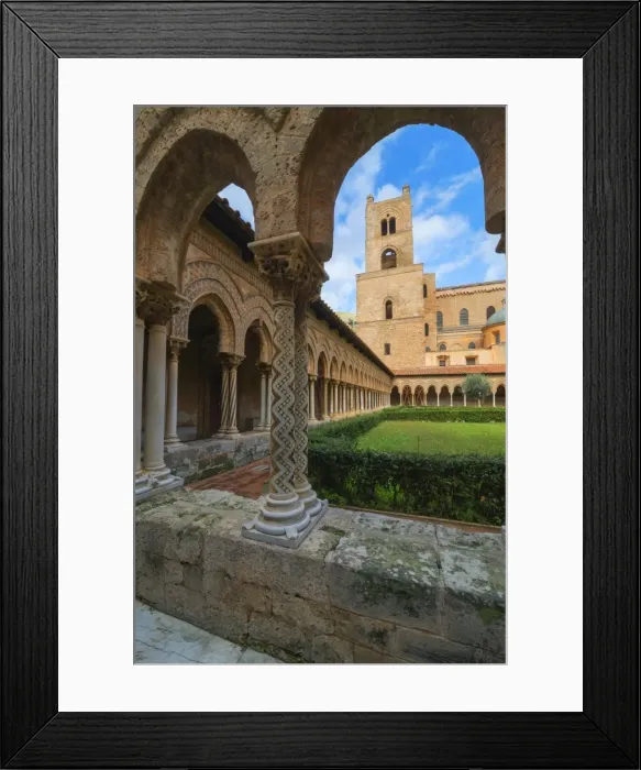 Framed Print : Cloister, Cathedral of Monreale, Monreale, Palermo, Sicily, Italy, Europe Framed Print : Cloister, Cathedral of Monreale, Monreale, Palermo, Sicily, Italy, Europe
