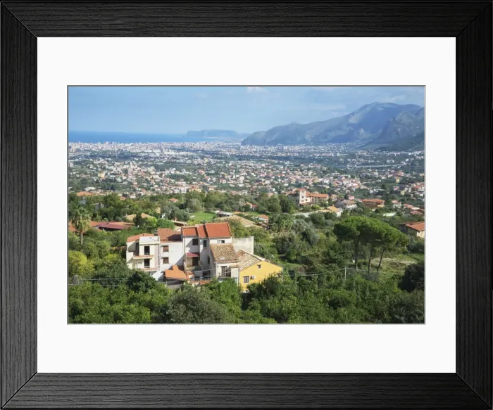 Framed Print : Monreale view from Monreale Cathedral, Monreale, Sicily, Italy, Europe Framed Print : Monreale view from Monreale Cathedral, Monreale, Sicily, Italy, Europe