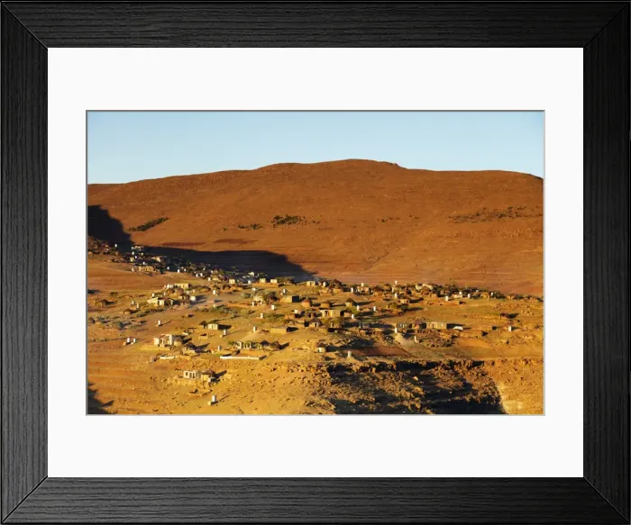 Framed Print : Highland village, Lesotho, Africa Framed Print : Highland village, Lesotho, Africa