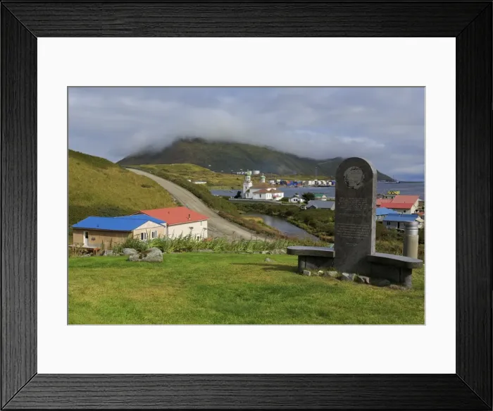 Framed Print : Monument to Unangan People, Unalaska Island, Aleutian Islands, Alaska, United States of America Framed Print : Monument to Unangan People, Unalaska Island, Aleutian Islands, Alaska, United States of America