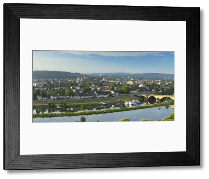 Framed Print : View of River Moselle and Trier, Rhineland-Palatinate, Germany, Europe Framed Print : View of River Moselle and Trier, Rhineland-Palatinate, Germany, Europe