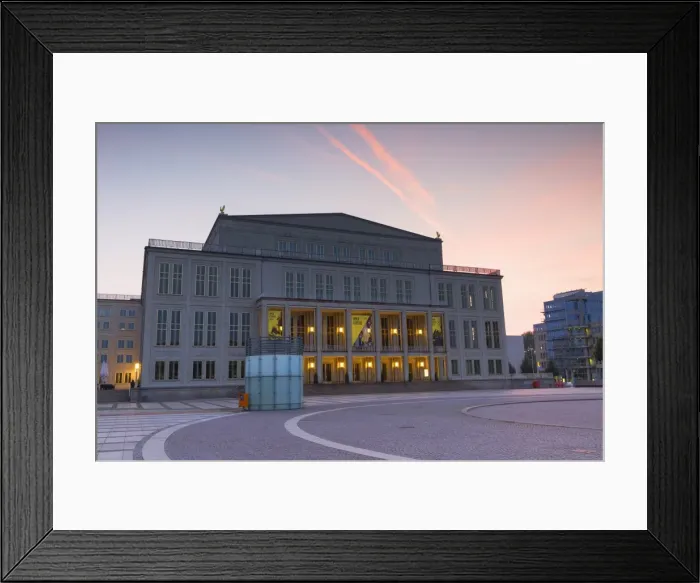Framed Print : Opera House in Augustusplatz at dawn, Leipzig, Saxony, Germany, Europe Framed Print : Opera House in Augustusplatz at dawn, Leipzig, Saxony, Germany, Europe