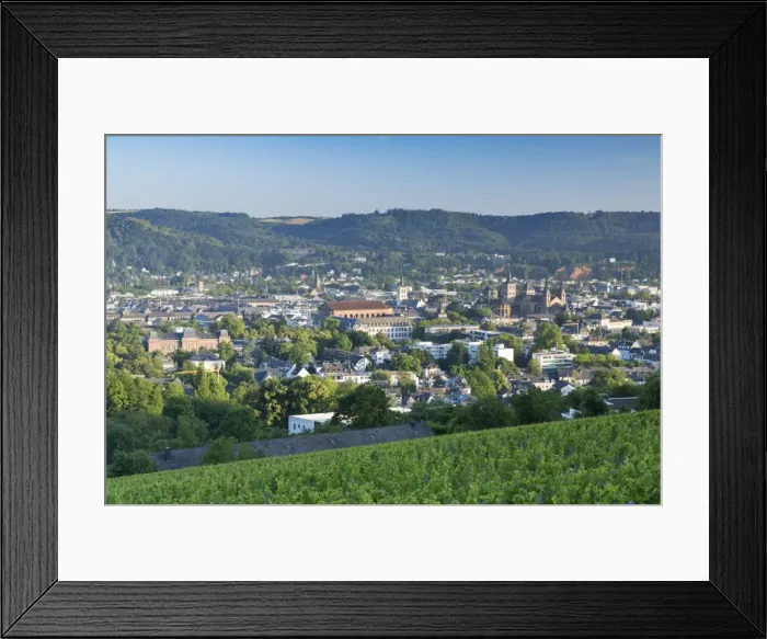 Framed Print : View of Trier at dawn, Trier, Rhineland-Palatinate, Germany, Europe Framed Print : View of Trier at dawn, Trier, Rhineland-Palatinate, Germany, Europe