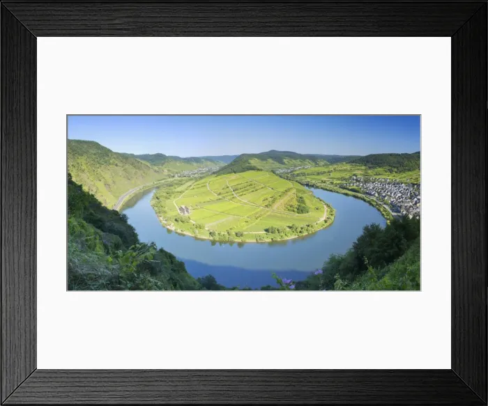 Framed Print : View of River Moselle, Bremm, Rhineland-Palatinate, Germany, Europe Framed Print : View of River Moselle, Bremm, Rhineland-Palatinate, Germany, Europe
