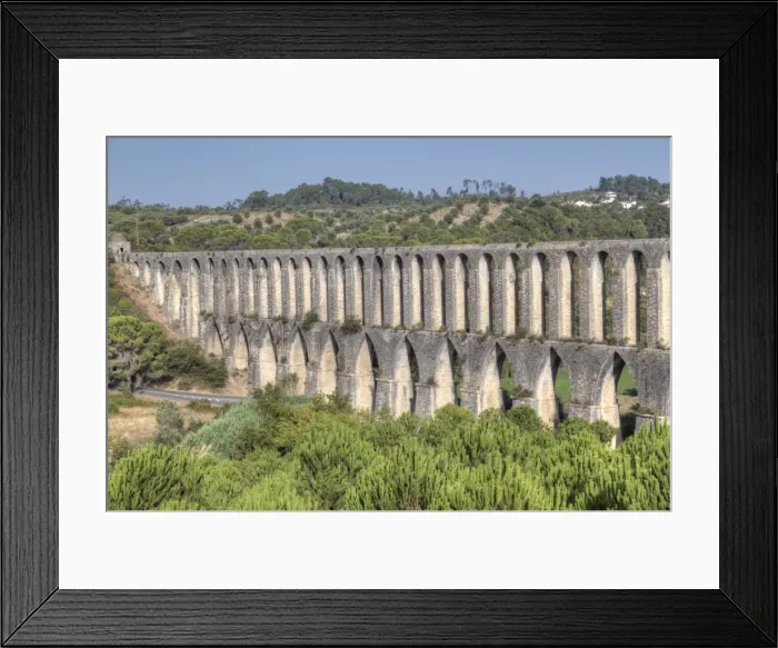 Framed Print : Roman Aqueduct, Pegoes, Portugal, Europe Framed Print : Roman Aqueduct, Pegoes, Portugal, Europe
