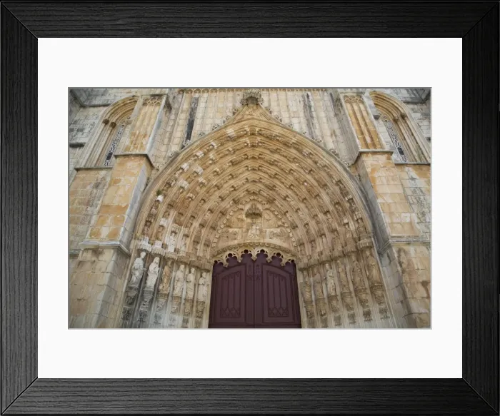 Framed Print : Detail above western door, The Dominican Abbey of Santa Maria da Vitoria, UNESCO Framed Print : Detail above western door, The Dominican Abbey of Santa Maria da Vitoria, UNESCO