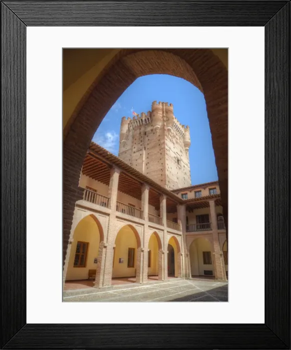 Framed Print : View from Inner Courtyard, Castle of La Mota, built 12th century, Medina del Campo Framed Print : View from Inner Courtyard, Castle of La Mota, built 12th century, Medina del Campo