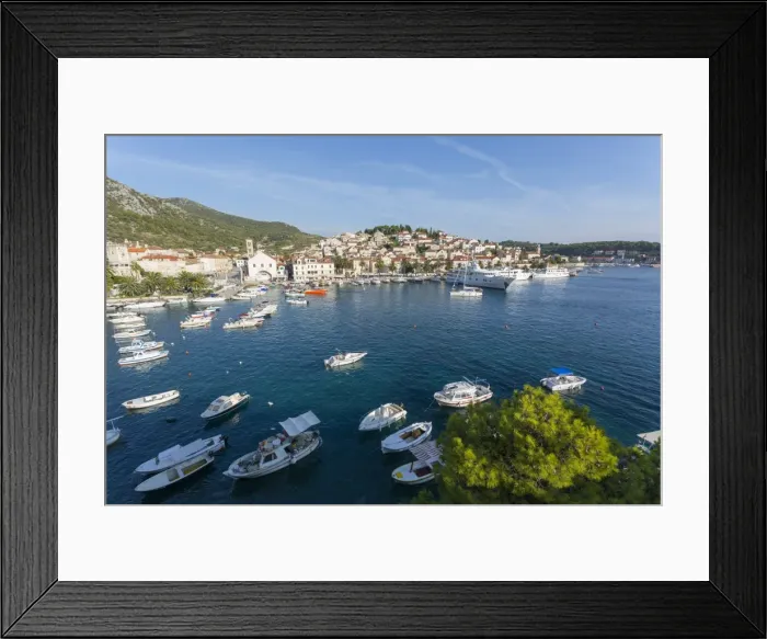 Framed Print : View of Harbour, Hvar Island, Dalmatia, Croatia, Europe Framed Print : View of Harbour, Hvar Island, Dalmatia, Croatia, Europe