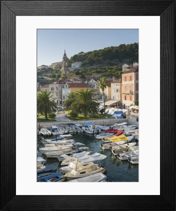 Framed Print : View of Hvar Harbour, Hvar Island, Dalmatia, Croatia, Europe Framed Print : View of Hvar Harbour, Hvar Island, Dalmatia, Croatia, Europe