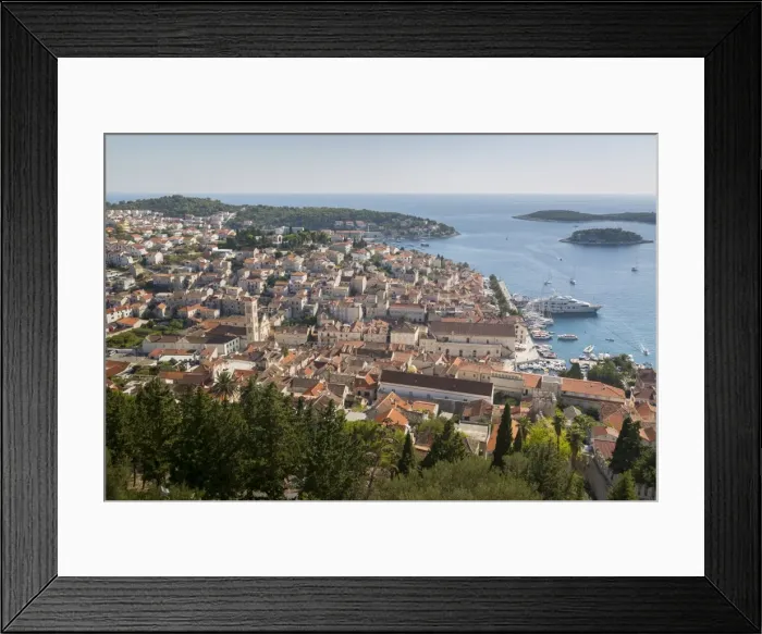 Framed Print : View over Hvar from Spanish Fortress, Hvar Island, Dalmatia, Croatia, Europe Framed Print : View over Hvar from Spanish Fortress, Hvar Island, Dalmatia, Croatia, Europe