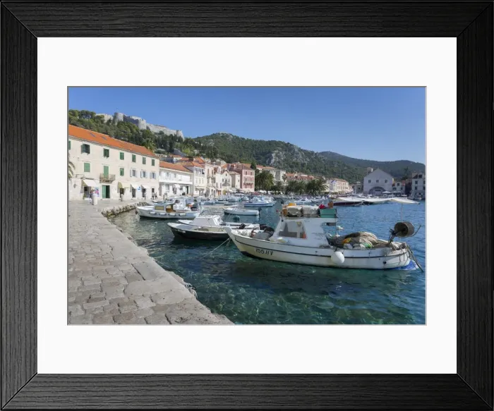 Framed Print : Harbour and Spanish Fortress, Hvar, Hvar Island, Dalmatia, Croatia, Europe Framed Print : Harbour and Spanish Fortress, Hvar, Hvar Island, Dalmatia, Croatia, Europe
