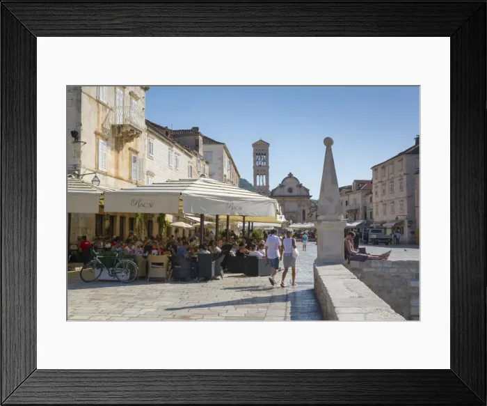 Framed Print : Main Square, Hvar, Hvar Island, Dalmatia, Croatia, Europe Framed Print : Main Square, Hvar, Hvar Island, Dalmatia, Croatia, Europe