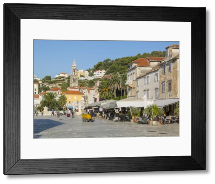 Framed Print : Main Square, Hvar, Hvar Island, Dalmatia, Croatia, Europe Framed Print : Main Square, Hvar, Hvar Island, Dalmatia, Croatia, Europe