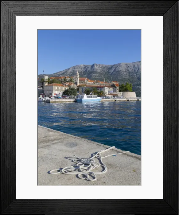 Framed Print : The Harbour and Korcula Town, Korcula, Dalmatia, Croatia, Europe Framed Print : The Harbour and Korcula Town, Korcula, Dalmatia, Croatia, Europe