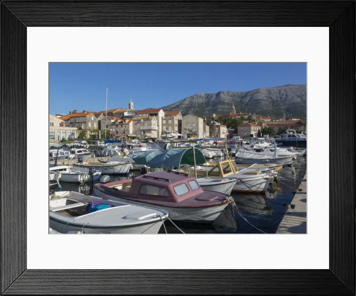Framed Print : The Harbour, Korcula Town, Korcula, Dalmatia, Croatia, Europe Framed Print : The Harbour, Korcula Town, Korcula, Dalmatia, Croatia, Europe