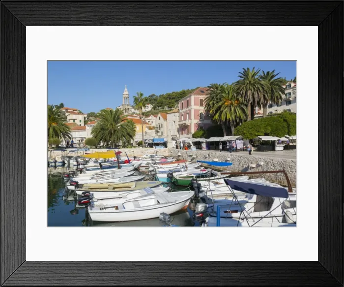 Framed Print : Harbour Boats, Hvar, Hvar Island, Dalmatia, Croatia, Europe Framed Print : Harbour Boats, Hvar, Hvar Island, Dalmatia, Croatia, Europe