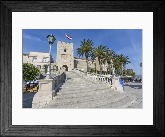 Framed Print : Town Gate, Korcula Town, Korcula, Dalmatia, Croatia, Europe Framed Print : Town Gate, Korcula Town, Korcula, Dalmatia, Croatia, Europe