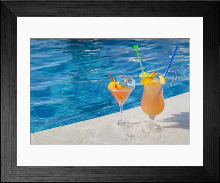 Framed Print : Cocktails by the pool, Korcula, Dalmatia, Croatia, Europe Framed Print : Cocktails by the pool, Korcula, Dalmatia, Croatia, Europe