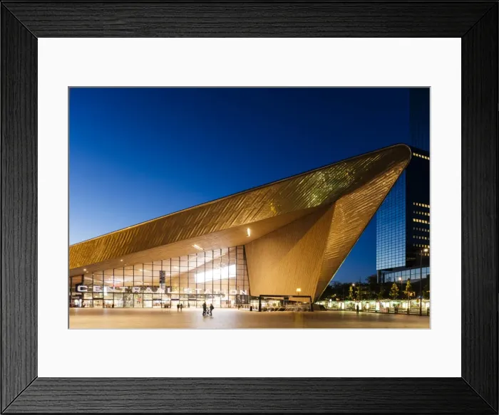 Framed Print : Exterior of Rotterdam Central Station at night, Rotterdam, Netherlands, Europe Framed Print : Exterior of Rotterdam Central Station at night, Rotterdam, Netherlands, Europe