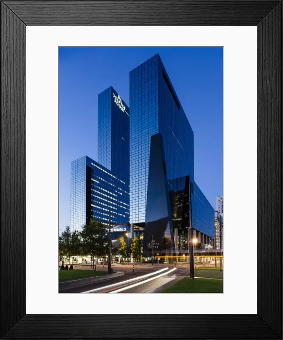 Framed Print : Exterior of Delftse Poort at night, Rotterdam, Netherlands, Europe Framed Print : Exterior of Delftse Poort at night, Rotterdam, Netherlands, Europe