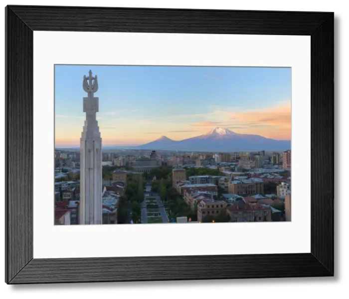 Framed Print : Mount Ararat and Yerevan viewed from Cascade at sunrise, Yerevan, Armenia, Central Asia Framed Print : Mount Ararat and Yerevan viewed from Cascade at sunrise, Yerevan, Armenia, Central Asia