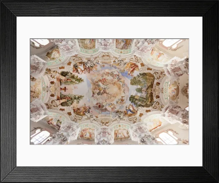 Framed Print : Ceiling frecso, St. Peter and Paul church, Steinhausen, Upper Swabian Baroque Route Framed Print : Ceiling frecso, St. Peter and Paul church, Steinhausen, Upper Swabian Baroque Route