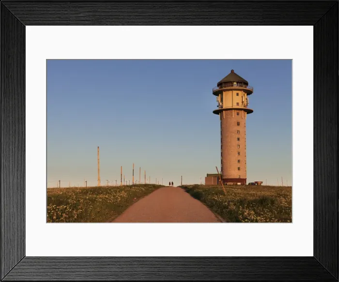 Framed Print : Feldberg Tower at Seebuck Mountain at sunset, Feldberg Mountain, Black Forest, Baden-Wurttemberg Framed Print : Feldberg Tower at Seebuck Mountain at sunset, Feldberg Mountain, Black Forest, Baden-Wurttemberg