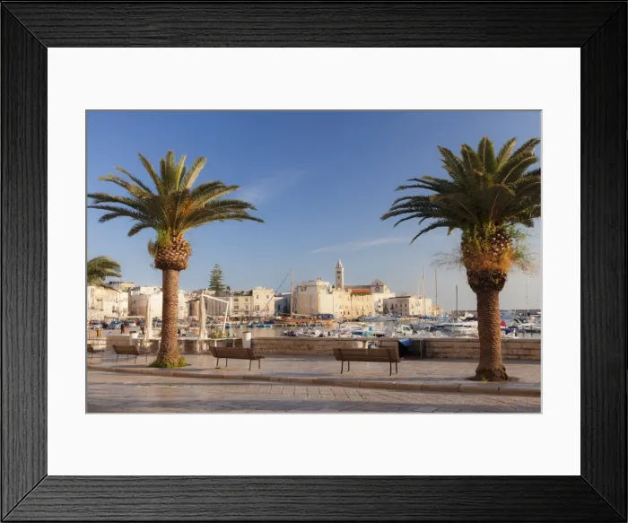 Framed Print : View over the harbour to San Nicola Pellegrino cathedral, Trani, Le Murge, Barletta-Andria-Trani Framed Print : View over the harbour to San Nicola Pellegrino cathedral, Trani, Le Murge, Barletta-Andria-Trani