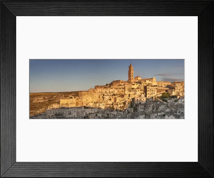 Framed Print : Sasso Barisano and cathedral at sunset, UNESCO World Heritage Site, Matera, Basilicata Framed Print : Sasso Barisano and cathedral at sunset, UNESCO World Heritage Site, Matera, Basilicata