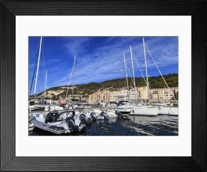 Framed Print : Yachts in the marina, Bonifacio, Corsica, France, Mediterranean, Europe Framed Print : Yachts in the marina, Bonifacio, Corsica, France, Mediterranean, Europe