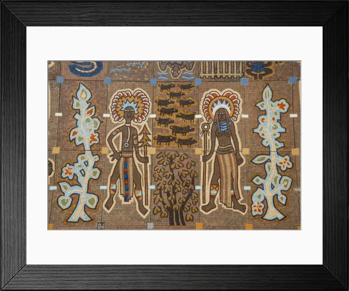 Framed Print : Mosaics on the entrance of the National Parliament, Port Moresby, Papua New Guinea Framed Print : Mosaics on the entrance of the National Parliament, Port Moresby, Papua New Guinea