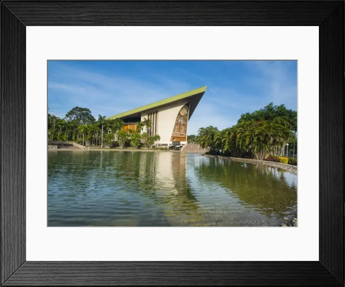 Framed Print : National Parliament reflecting in the water, Port Moresby, Papua New Guinea, Pacific Framed Print : National Parliament reflecting in the water, Port Moresby, Papua New Guinea, Pacific