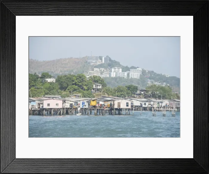 Framed Print : Poreporena stilt village, Port Moresby, Papua New Guinea, Pacific