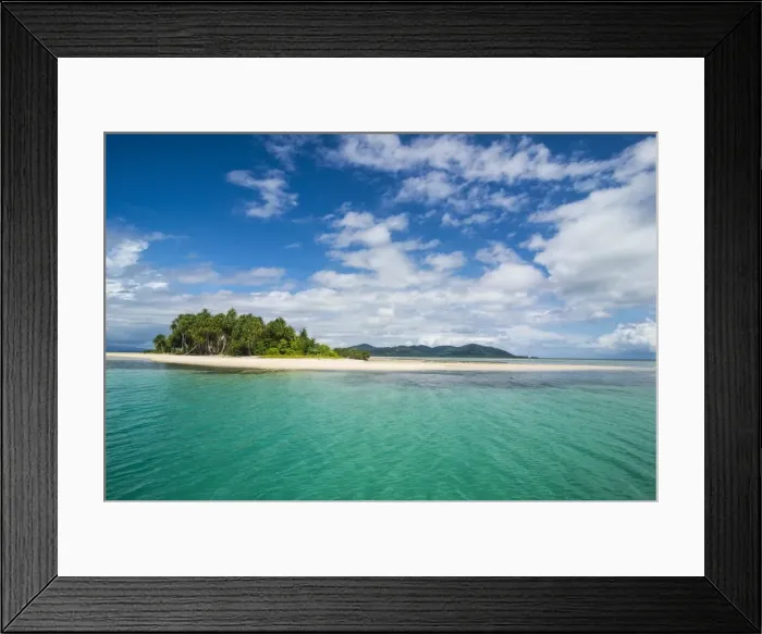 Framed Print : Turquoise water and white sand beach, White Island, Buka, Bougainville, Papua New Guinea Framed Print : Turquoise water and white sand beach, White Island, Buka, Bougainville, Papua New Guinea
