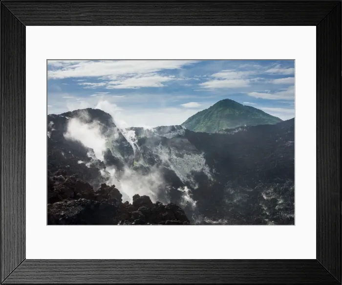 Framed Print : Smoking Volcano Tavurvur, Rabaul, East New Britain, Papua New Guinea, Pacific Framed Print : Smoking Volcano Tavurvur, Rabaul, East New Britain, Papua New Guinea, Pacific