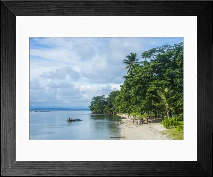 Framed Print : Beach in Kokopo, East New Britain, Papua New Guinea, Pacific Framed Print : Beach in Kokopo, East New Britain, Papua New Guinea, Pacific