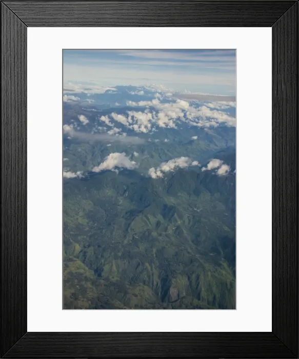 Framed Print : Aerial of the western highlands of Papua New Guinea, Pacific Framed Print : Aerial of the western highlands of Papua New Guinea, Pacific