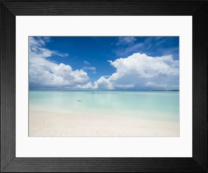 Framed Print : White sand and turquoise water in the beautiful lagoon of Funafuti, Tuvalu, South Pacific Framed Print : White sand and turquoise water in the beautiful lagoon of Funafuti, Tuvalu, South Pacific