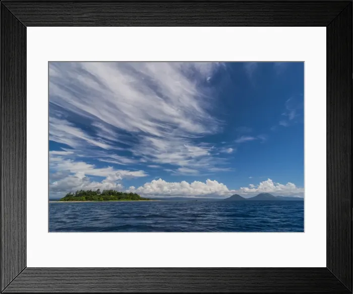 Framed Print : Little island off the coast of Rabaul, East New Britain, Papua New Guinea, Pacific