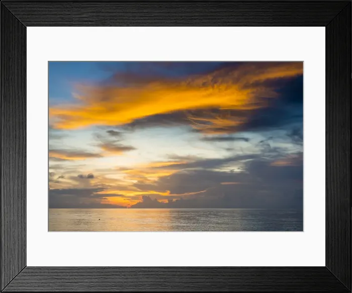 Framed Print : Sunset over the lagoon of Funafuti, Tuvalu, South Pacific Framed Print : Sunset over the lagoon of Funafuti, Tuvalu, South Pacific
