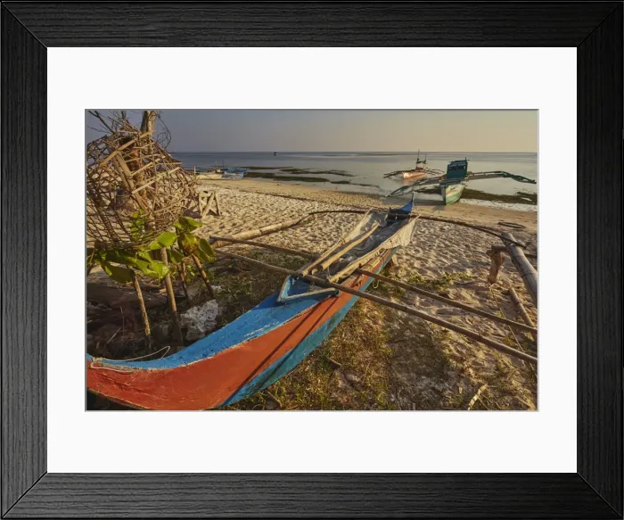 Framed Print : Fishing boats pulled up onto Paliton beach, Siquijor, Philippines, Southeast Asia, Asia Framed Print : Fishing boats pulled up onto Paliton beach, Siquijor, Philippines, Southeast Asia, Asia
