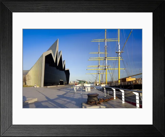 Framed Print : Riverside Museum and docked ship The Glenlee, River Clyde, Glasgow, Scotland, United Kingdom Framed Print : Riverside Museum and docked ship The Glenlee, River Clyde, Glasgow, Scotland, United Kingdom
